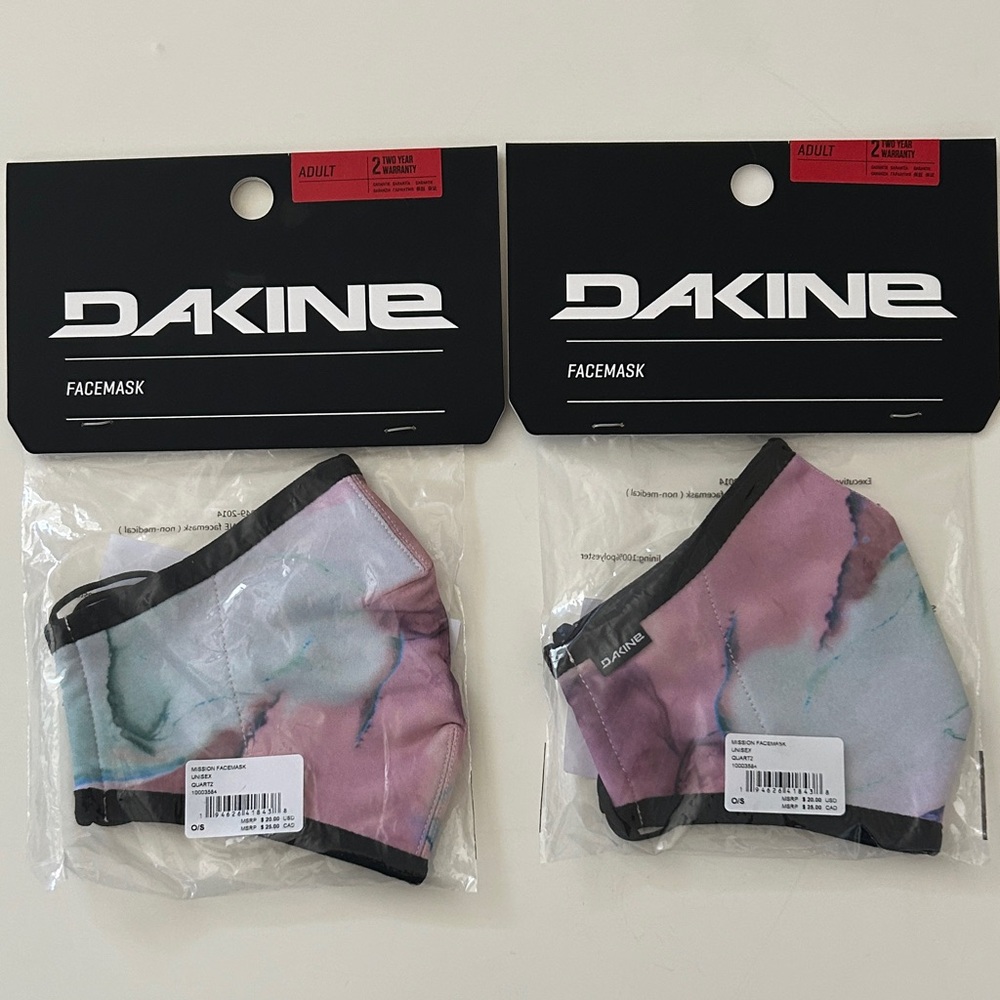 NWT Dakine Pink and Blue Facemasks Adult Size